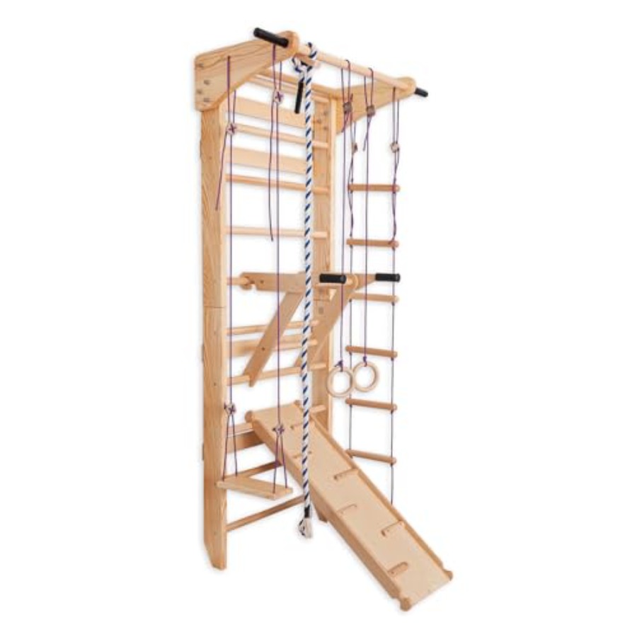 Gymnastic Ring Wood - سلم سويدي للجدران للاستخدام المنزلي في
