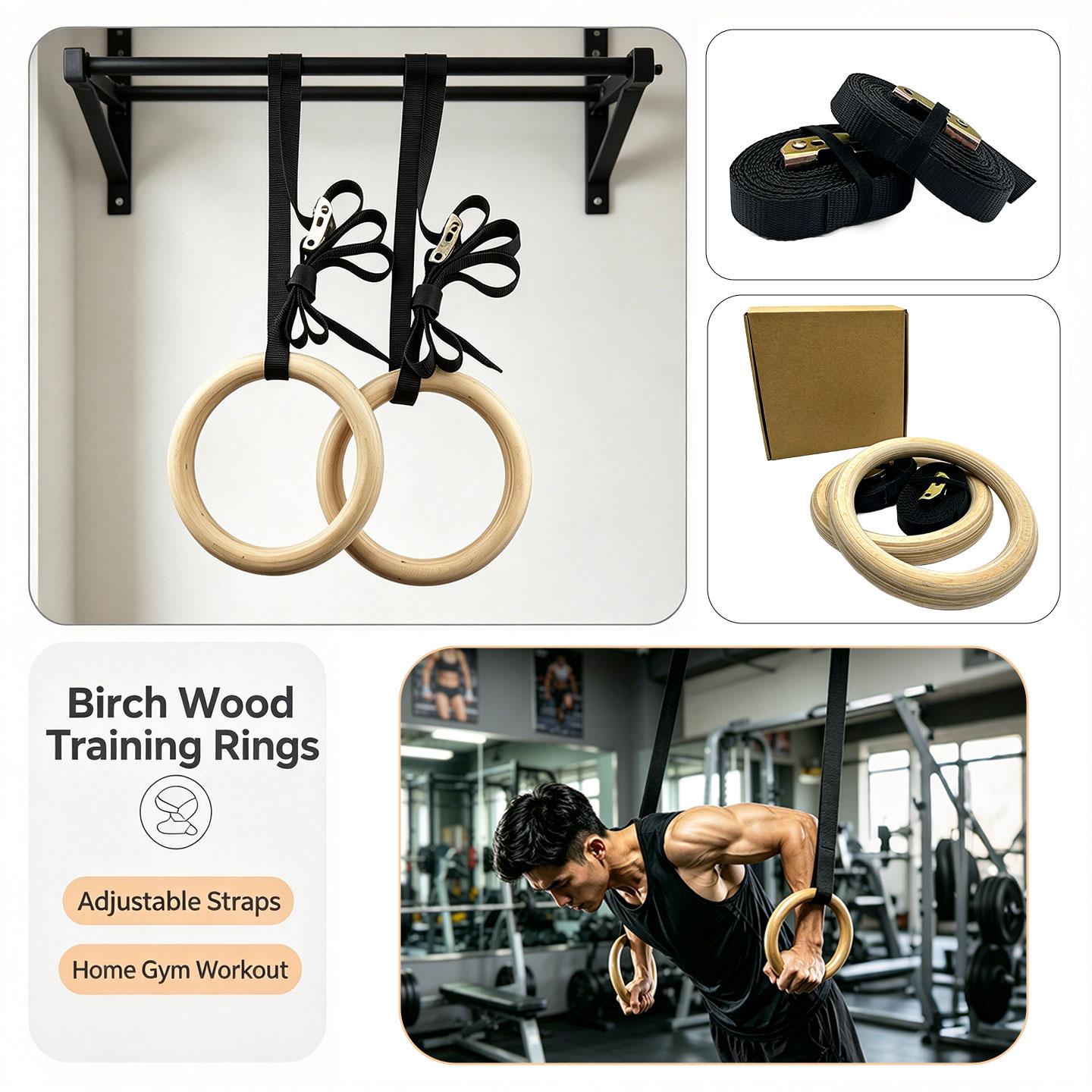 حلقات الجمباز المصنوعة من خشب  - مراجعة Gymnastic Ring Wood وسعره