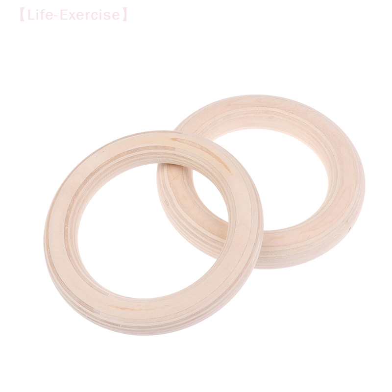 2 قطعة/زوج حلقة خشبية المحمولة - مراجعة Gymnastic Ring Wood وسعره