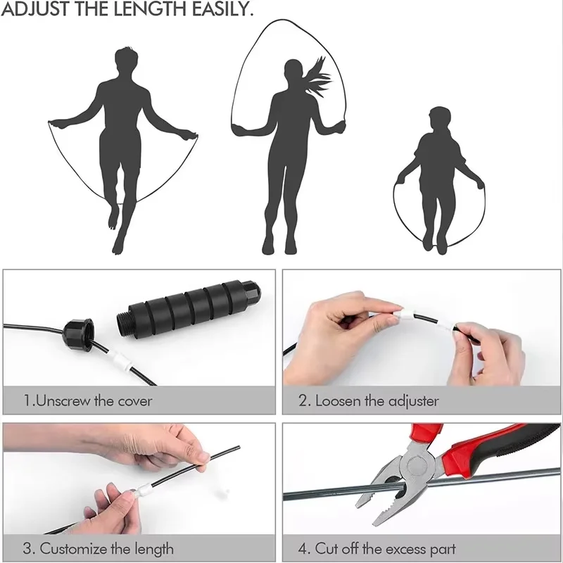 حبل قفز معدني قابل للتعديل مع  - مراجعة Jump Rope Speed Bearing وسعره