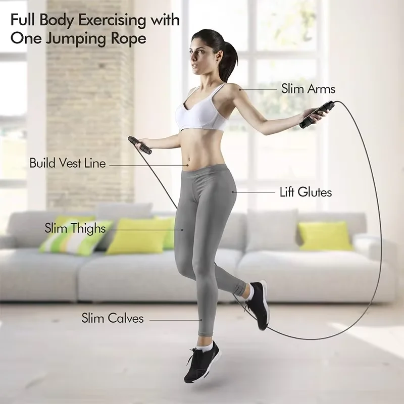 حبل قفز معدني قابل للتعديل مع  - مراجعة Jump Rope Speed Bearing وسعره