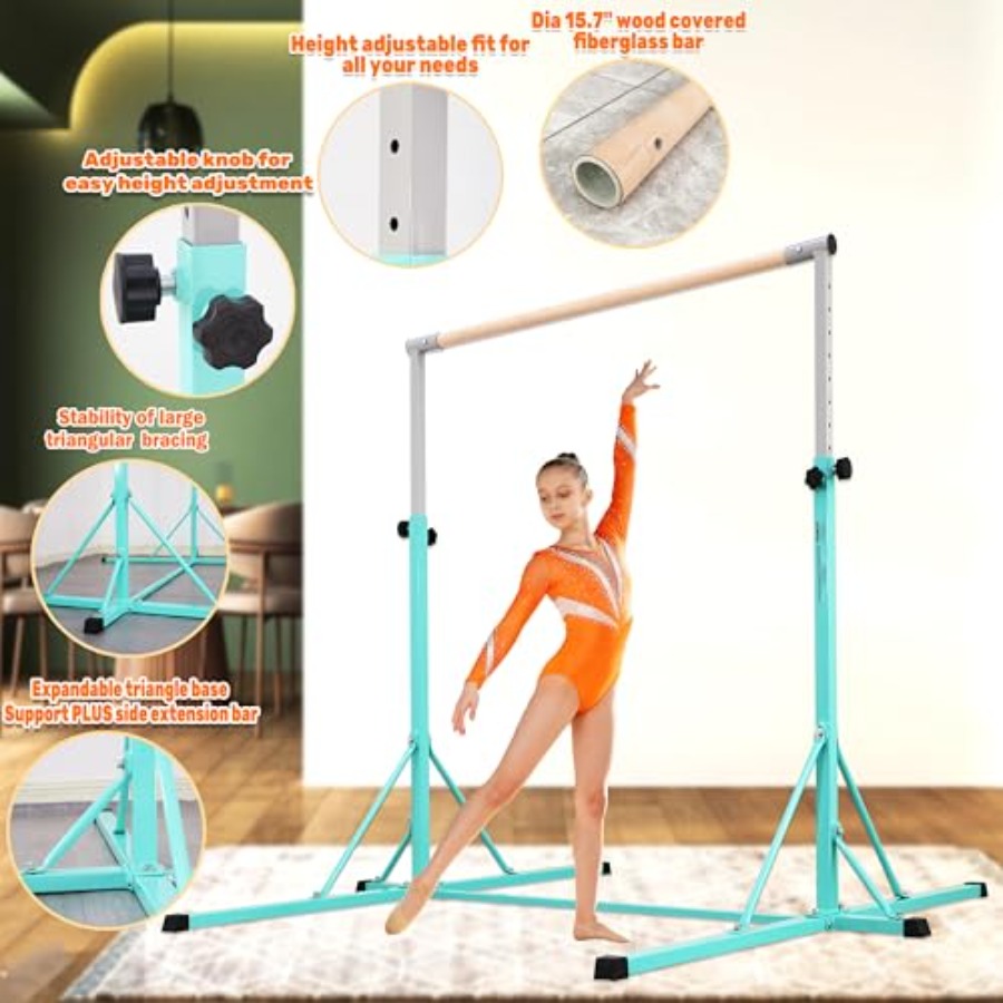 عمود جمباز للتدريب المنزلي مصن - مراجعة Gymnastic Ring Wood وسعره