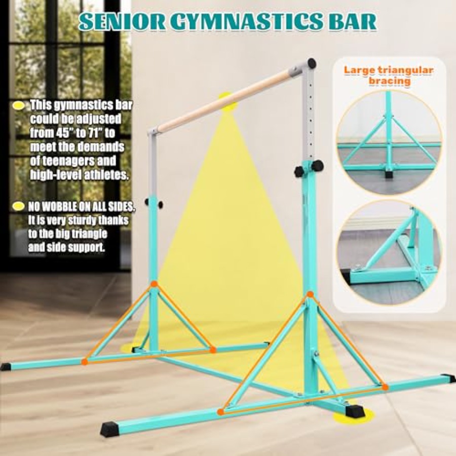 عمود جمباز للتدريب المنزلي مصن - مراجعة Gymnastic Ring Wood وسعره