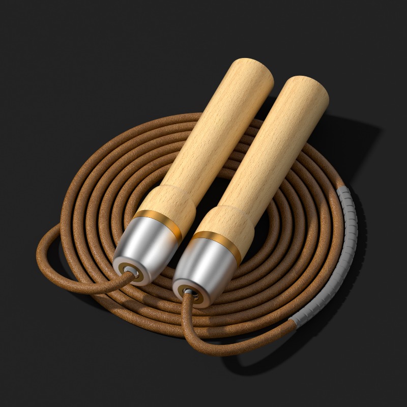 حبل قفز بمقبض خشبي وجلد بقري م - مراجعة Jump Rope Speed Bearing وسعره