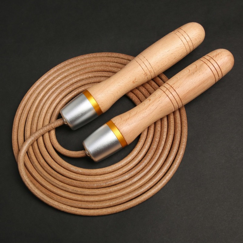 حبل قفز بمقبض خشبي وجلد بقري م - مراجعة Jump Rope Speed Bearing وسعره